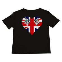 Load image into Gallery viewer, Alice in Wonderland Inspired Kids T-shirt - Union Jack Heart Design