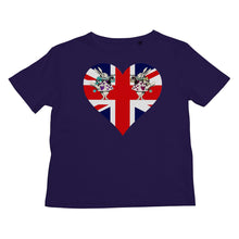 Load image into Gallery viewer, Alice in Wonderland Inspired Kids T-shirt - Union Jack Heart Design