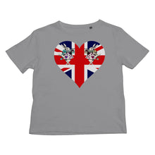 Load image into Gallery viewer, Alice in Wonderland Inspired Kids T-shirt - Union Jack Heart Design
