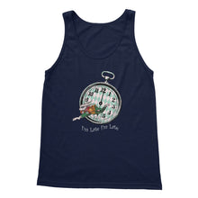 Load image into Gallery viewer, Alice in Wonderland T-shirt - White Rabbit I'm Late I'm Late - Soft style Tank Top