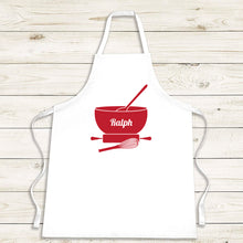 Load image into Gallery viewer, Modern Cook Apron with Mixing Spoon, bowl and whisk - Personalised Apron