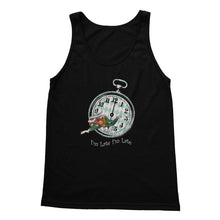 Load image into Gallery viewer, Alice in Wonderland T-shirt - White Rabbit I'm Late I'm Late - Soft style Tank Top