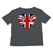 Load image into Gallery viewer, Alice in Wonderland Inspired Kids T-shirt - Union Jack Heart Design