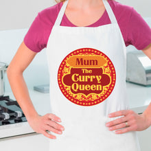 Load image into Gallery viewer, Curry Queen Personalised Apron - Fun Chefs Apron Gift
