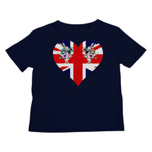 Load image into Gallery viewer, Alice in Wonderland Inspired Kids T-shirt - Union Jack Heart Design