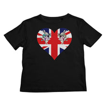 Load image into Gallery viewer, Alice in Wonderland Inspired Kids T-shirt - Union Jack Heart Design