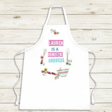 Load image into Gallery viewer, Personalised Domestic Goddess Apron - Vintage Design