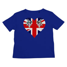 Load image into Gallery viewer, Alice in Wonderland Inspired Kids T-shirt - Union Jack Heart Design