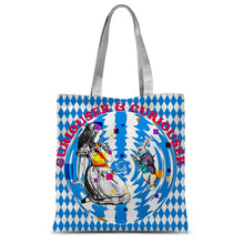 Load image into Gallery viewer, Alice in Wonderland Tote Bag - Curiouser &amp; Curiouser - Vintage Gift Idea
