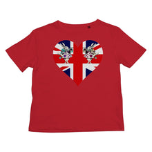Load image into Gallery viewer, Alice in Wonderland Inspired Kids T-shirt - Union Jack Heart Design