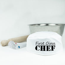 Load image into Gallery viewer, First Class Chef Skull Cap - Fun Kitchenware Gift
