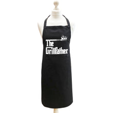 Load image into Gallery viewer, Grill Father Black Apron- Great Dad's Present