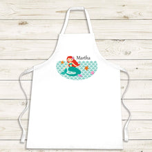 Load image into Gallery viewer, Kids Mermaid Apron - Personalised Gift - for mermaid lovers