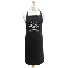 Load image into Gallery viewer, Natural Born Griller Black Apron. Fun gift for bbq or cooking
