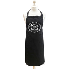 Load image into Gallery viewer, Natural Born Griller Black Apron. Fun gift for bbq or cooking