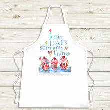 Load image into Gallery viewer, Loves Scrummy Things Personalised Apron - English Vintage Style