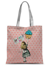 Load image into Gallery viewer, Alice in Wonderland Eat Me Bag- Vintage Design Tote Bag

