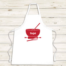 Load image into Gallery viewer, Modern Cook Apron with Mixing Spoon, bowl and whisk - Personalised Apron
