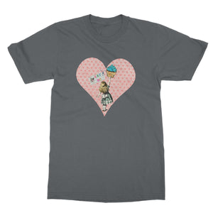 Alice in Wonderland T-Shirt - Heart Shaped Design - Softstyle T-Shirt