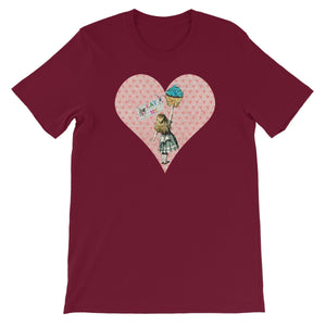 Alice in Wonderland Gift - Eat Me Design - Unisex Short Sleeve T-Shirt