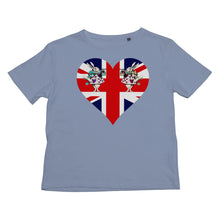 Load image into Gallery viewer, Alice in Wonderland Inspired Kids T-shirt - Union Jack Heart Design
