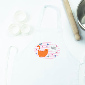 Cute personalised cat apron for children