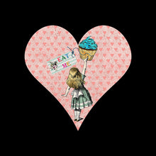 Load image into Gallery viewer, Alice in Wonderland Heart Shaped T-shirt - English Tea Time Gift

