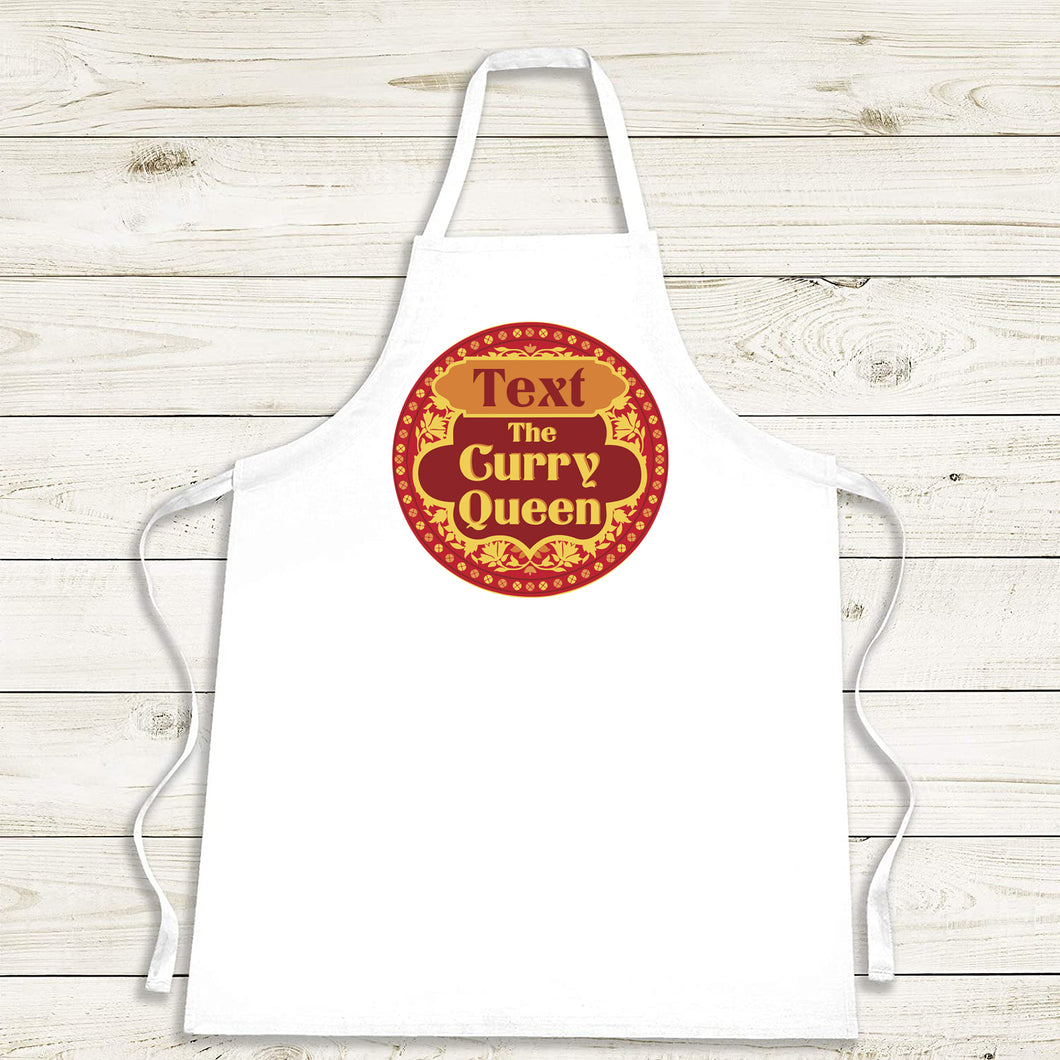 Curry Queen Personalised Apron - Fun Chefs Apron Gift