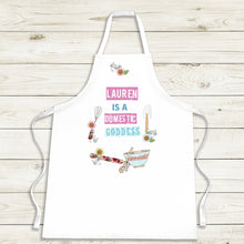 Load image into Gallery viewer, Personalised Domestic Goddess Apron - Vintage Design
