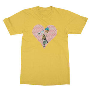 Alice in Wonderland T-Shirt - Heart Shaped Design - Softstyle T-Shirt