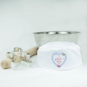 I Heart Baking Skull Chef Hat - Novelty Chef's Hat for All