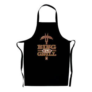 Our King of the Grill apron is a unique and thoughtful gift for chefs and all those who love to bbq or grill.