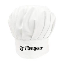 Load image into Gallery viewer, Le Plongeur Chef French Style Chef Hat - Funny Kitchen Gift
