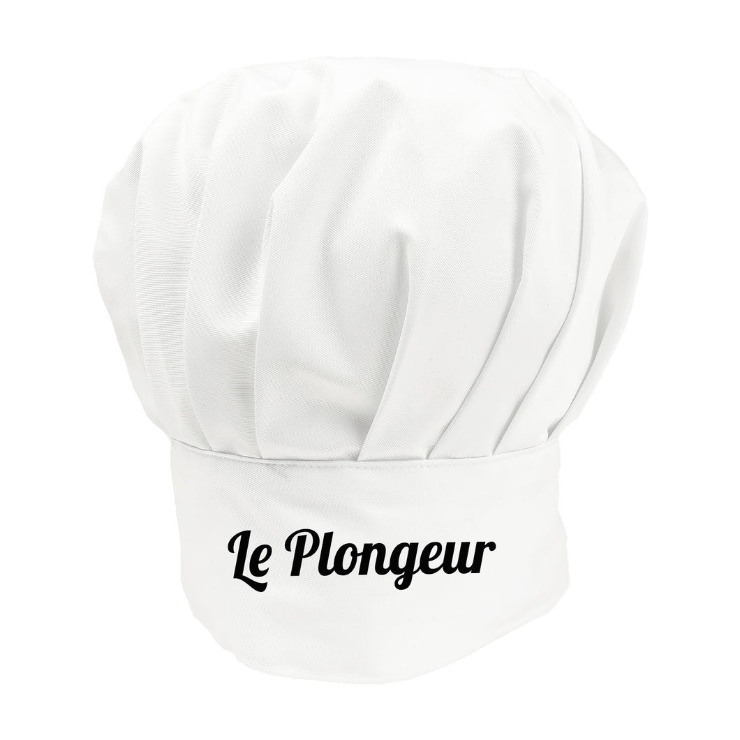 Le Plongeur Chef French Style Chef Hat - Funny Kitchen Gift