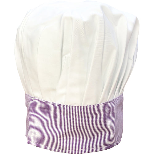 Striped Lilac Unisex French Style Chef Hat
