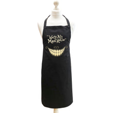 Load image into Gallery viewer, We&#39;re All Mad Here Apron - Alice in Wonderland kitchenware gift
